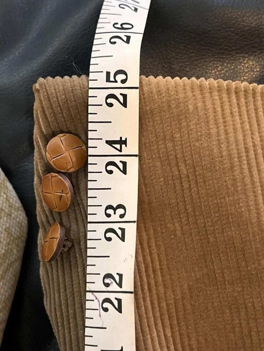 Vintage Egon Von Furstenberg Corduroy Blazer Fall Tan Suede Elbow Patches 46 R